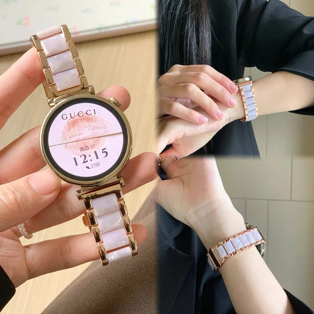 适用华为GT5高级感树脂拼金属手表表带GT4/32watch4profit3百搭款