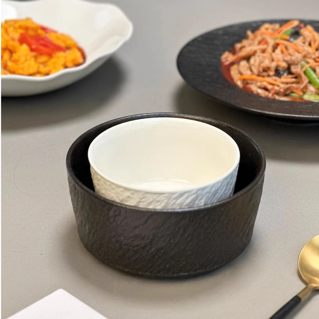 加厚陶瓷米饭碗家用小碗日式泡面碗大号汤碗酸菜鱼汤盆面碗高级感