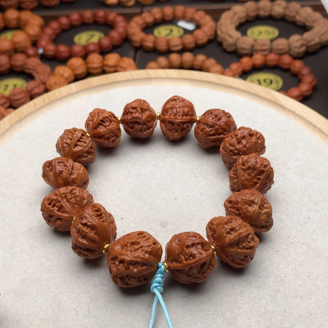 ****支文玩核桃手串柿柿如意