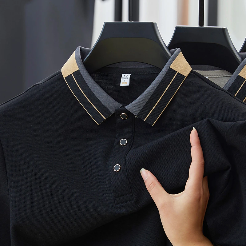 2025夏季新款男士polo衫时尚休闲纯色短袖T恤宽松基础百搭上衣男