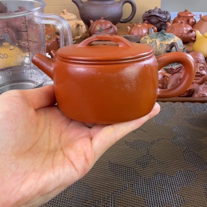 茶壶紫砂朱泥全手汉瓦200毫升