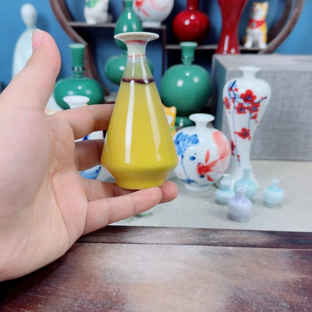 陶瓷手工小花器摆件