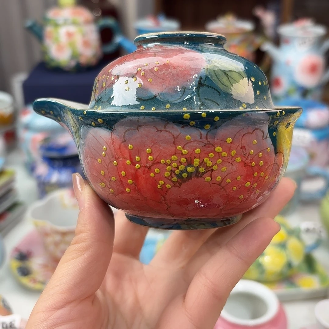 景德镇手绘高温釉下彩陶瓷茶具