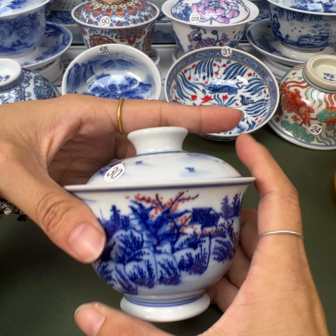 陶瓷景德镇纯手工纯手绘茶具木木30