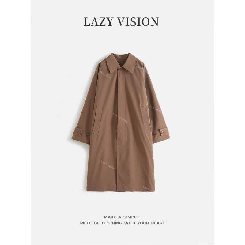 LAZYVISION*中长款廓形风衣外套ZMD-29351