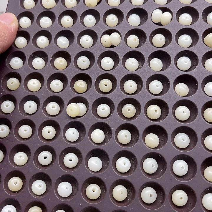 白玉菩提吊坠微瑕8-6白玉苹果100颗卡灯牌宠100颗