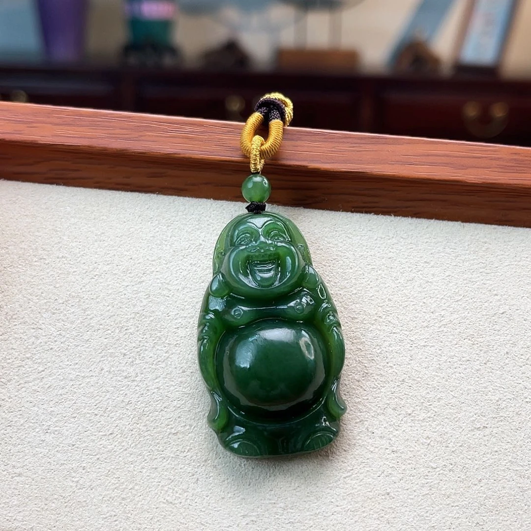 和田玉（碧玉）未镶嵌颈饰佛公