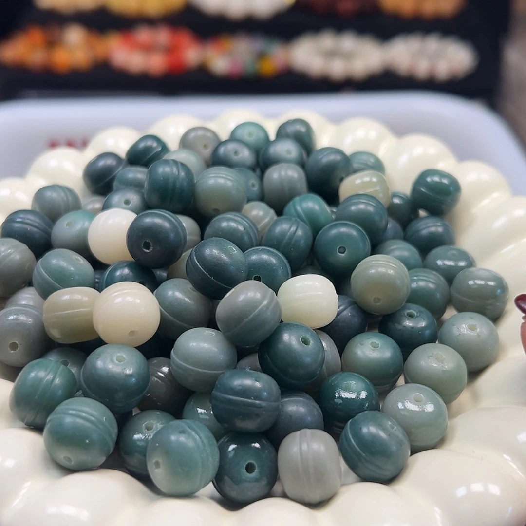 菩提根/象牙果手串卡13海盐蓝多宝40颗