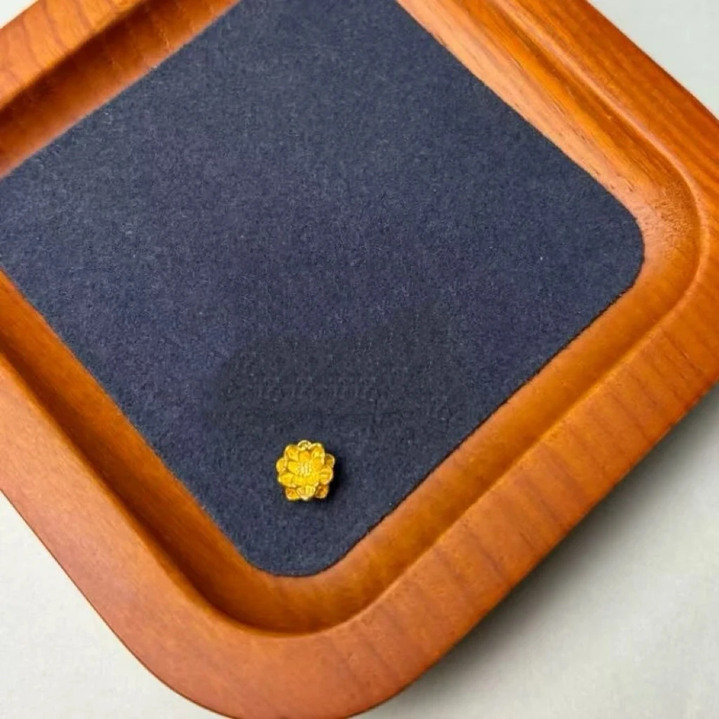 帛航金铺足金小莲花配件WH1177