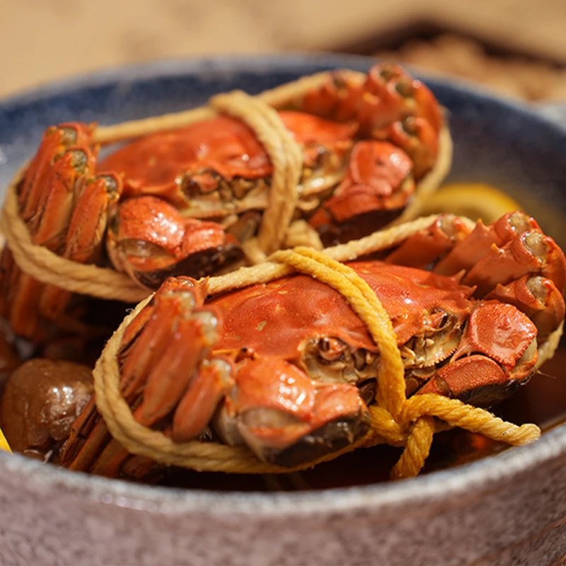花雕熟醉蟹全母大闸蟹花雕酒腌制新鲜即食3.0两4只/盒大闸蟹