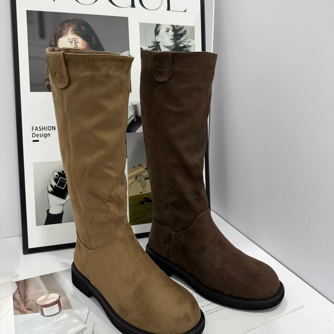 新款瘦腿神器时尚百搭秋冬女士长筒骑士靴599-16