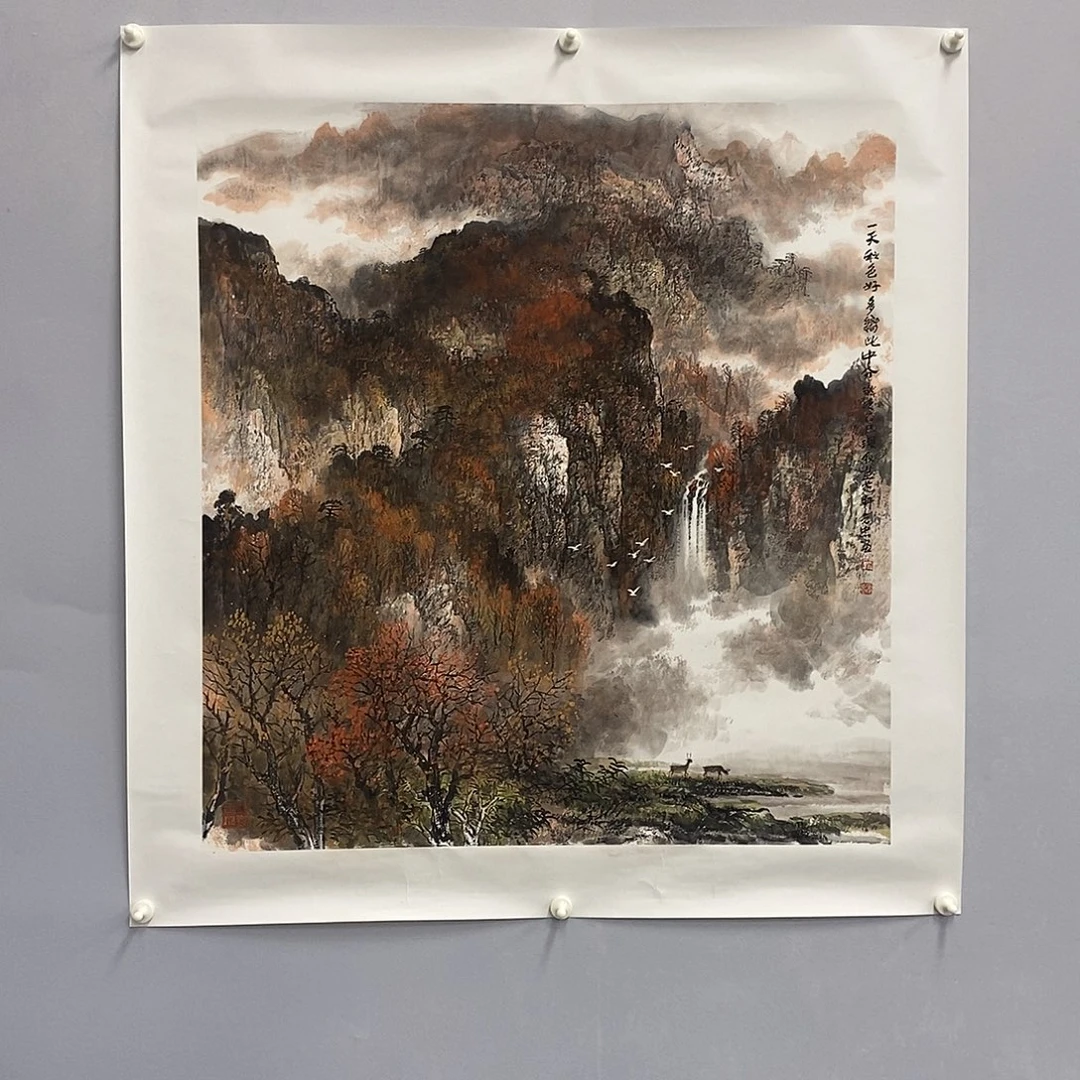 ****淡国画吕元忠六尺斗方精品佳作