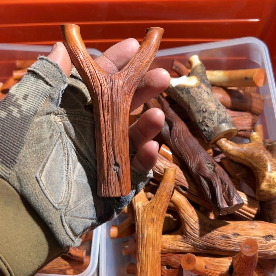 ****]火琉璃树杈木弓手工