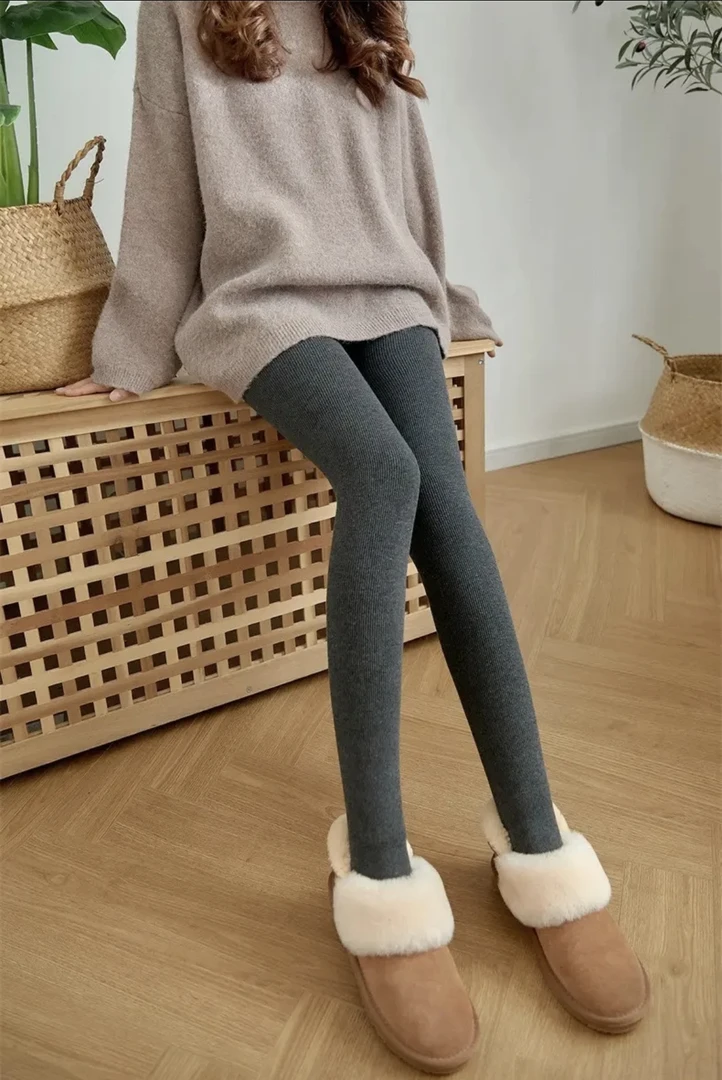 买一送一厚款女长筒袜秋冬季条纹黑色打底裤袜秋冬款打底裤2025