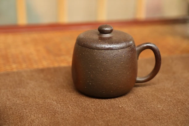 璞素文庭精选紫砂柴烧盖杯420cc质感超赞