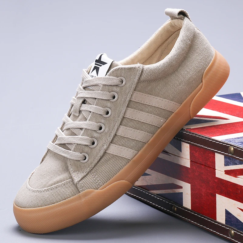 2025夏季透气男鞋薄款软底休闲鞋百搭平底鞋潮流系带板鞋男士布鞋