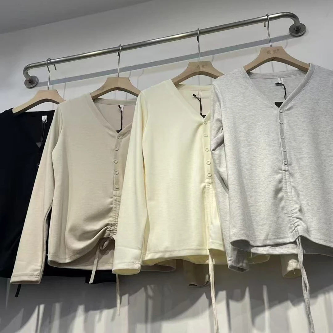 3号链接 7月份琪琪白色韩版抽绳打底衫  直播间下单NO退换~