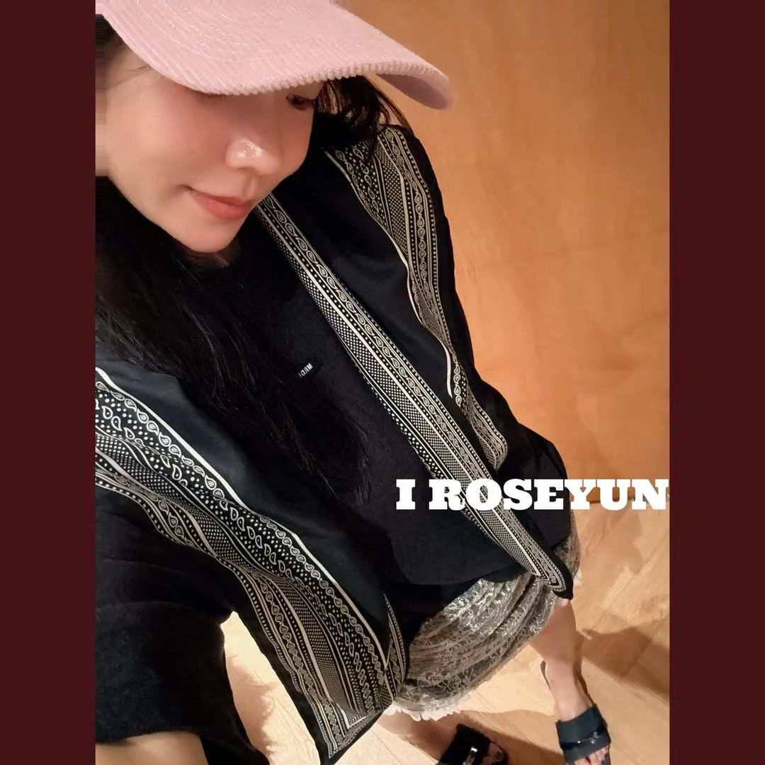 【Rose Yun】百搭复古腰果印花三角丝巾 JY095032