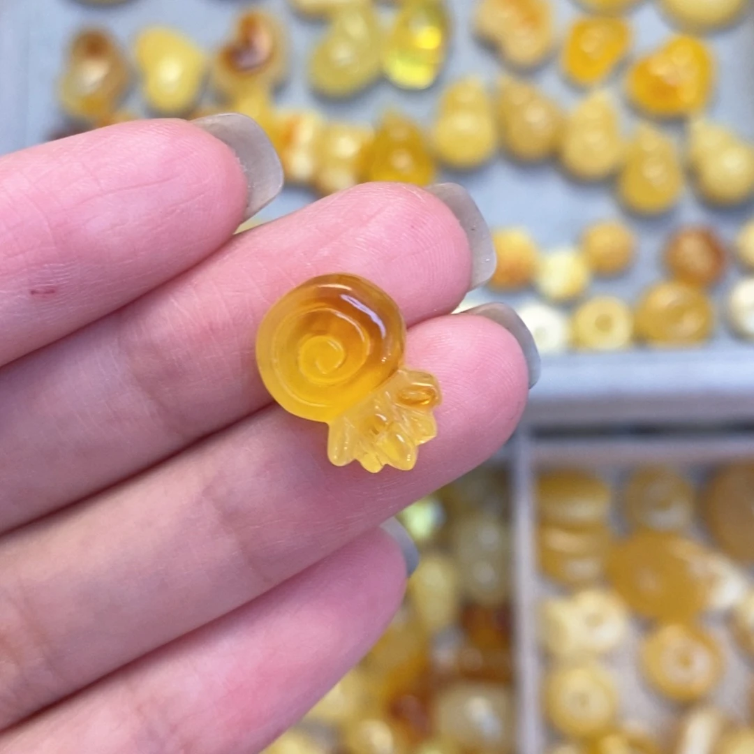 琥珀颈饰未镶嵌棒棒糖