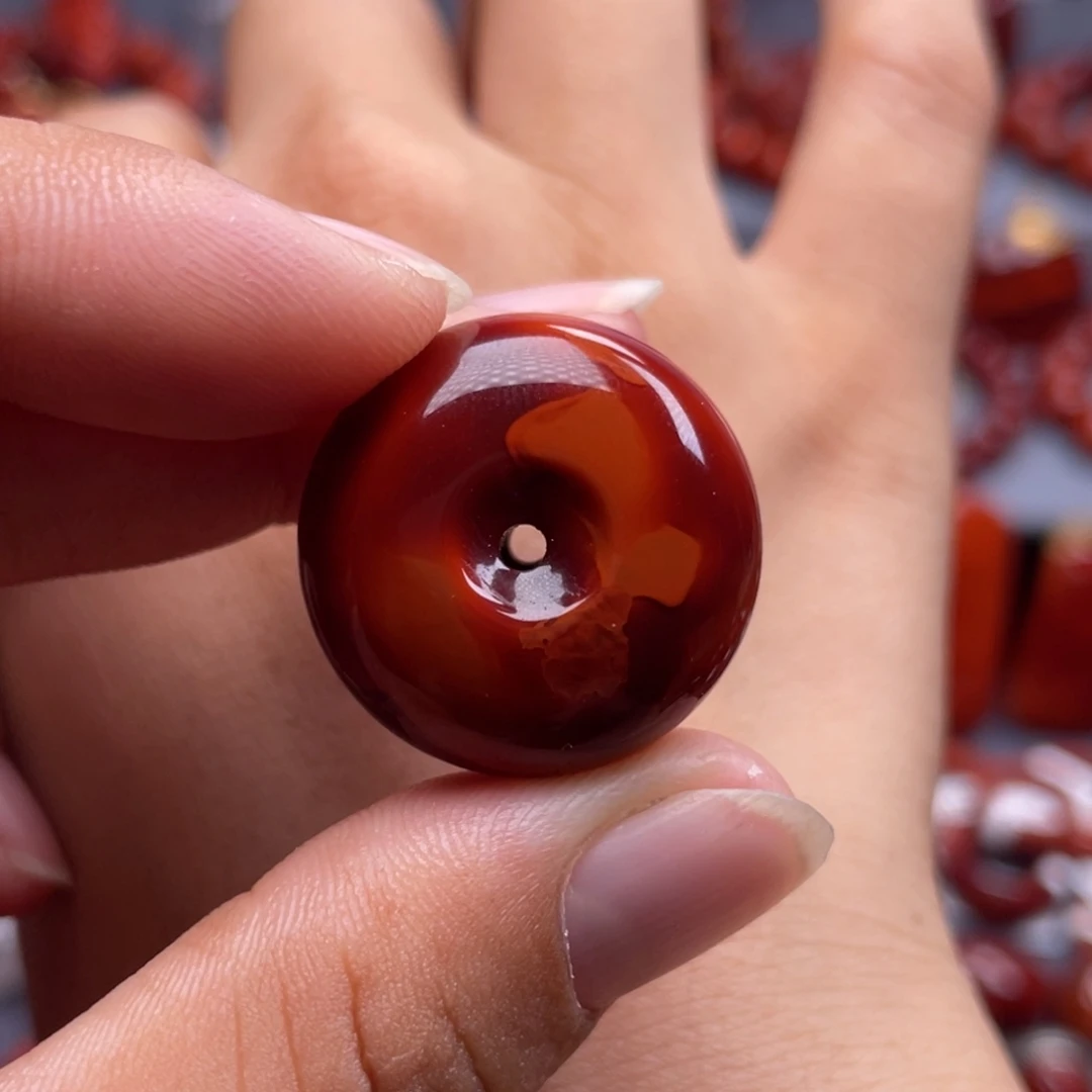 未镶嵌南红玛瑙珠宝奇石平安扣吊坠