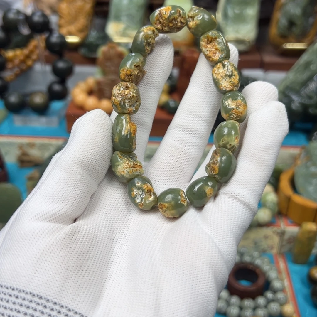 小****岫岩河磨玉（透闪石质玉）未镶嵌手串