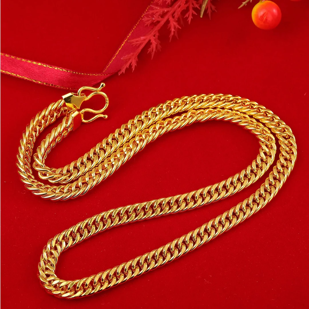 【精品高定】男士编制坦克项链金色百搭气质