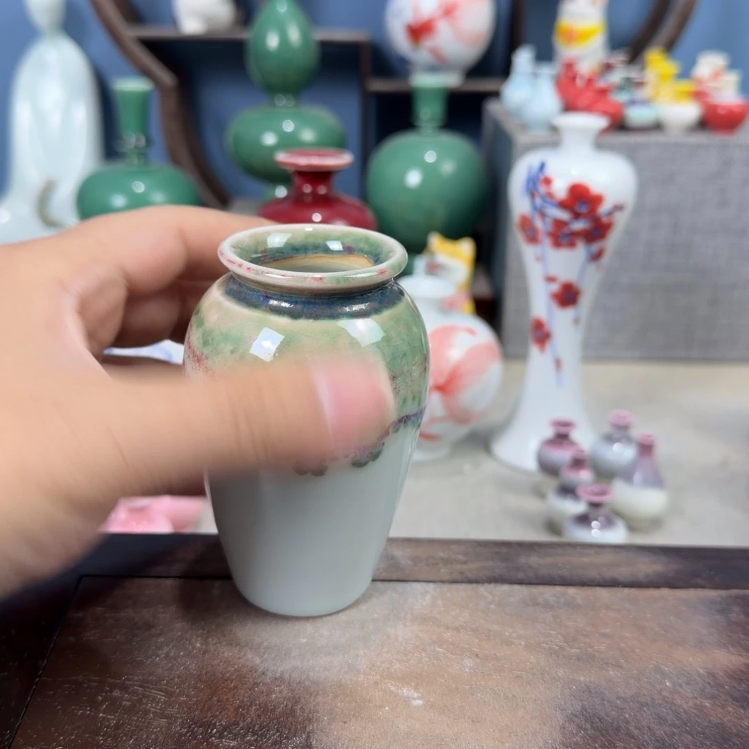 陶瓷手工小花器摆件