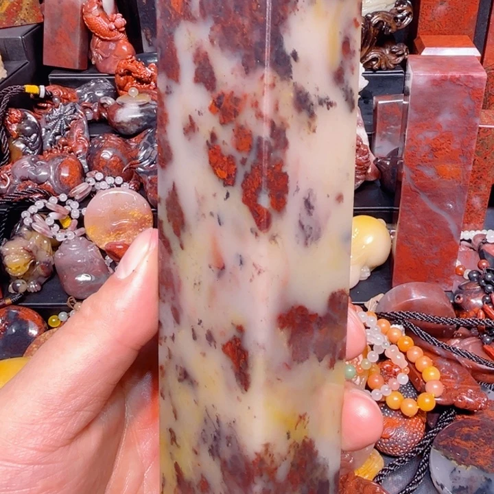 玉荔枝冻印章3.7、3.7、16cm