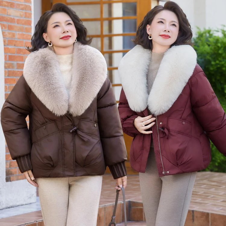 2025妈妈冬装新款保暖短款百搭韩版加厚女士冬季棉衣棉服
