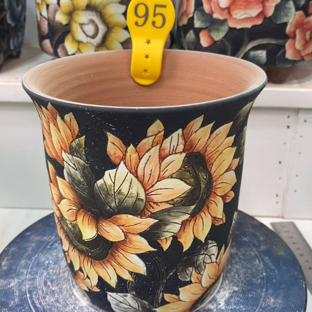 紫砂花盆水晶花盆95