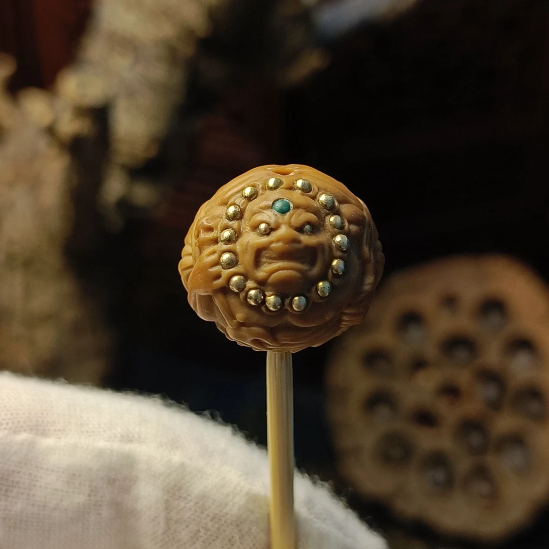 猴头雕刻镶嵌单颗恶僧僧王强力抓财配饰高油高密不泡药易包浆包邮