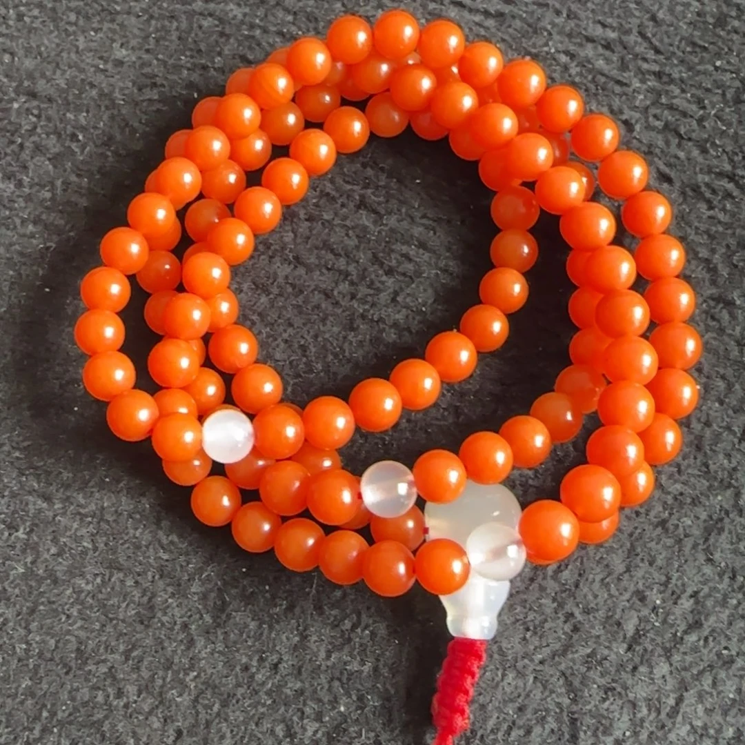 南红玛瑙未镶嵌手链大水沟108