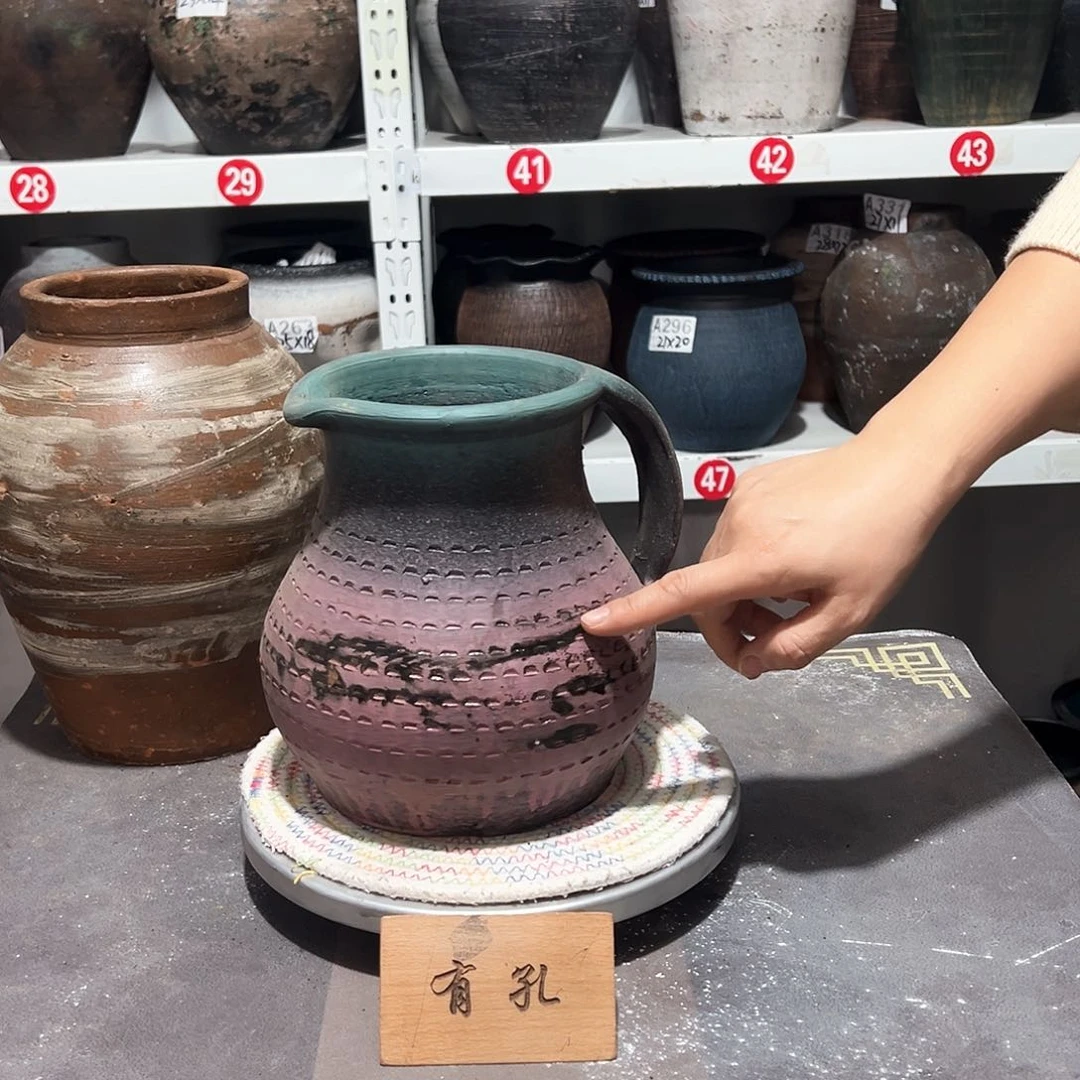 红陶55渐变壶带孔