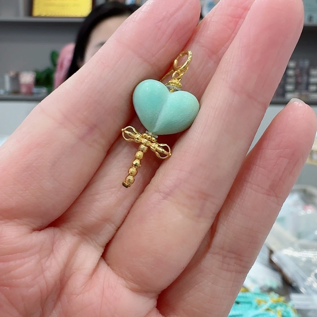 绿松石18K金镶嵌珠宝奇石