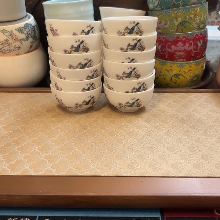 陶瓷单杯微瑕12个喜上眉头