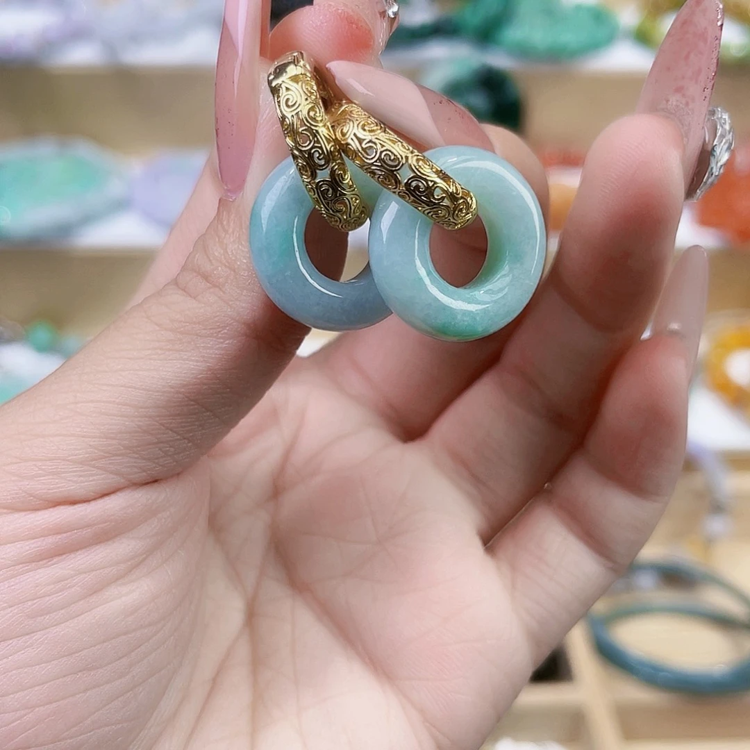 翡翠未镶嵌手链耳坠