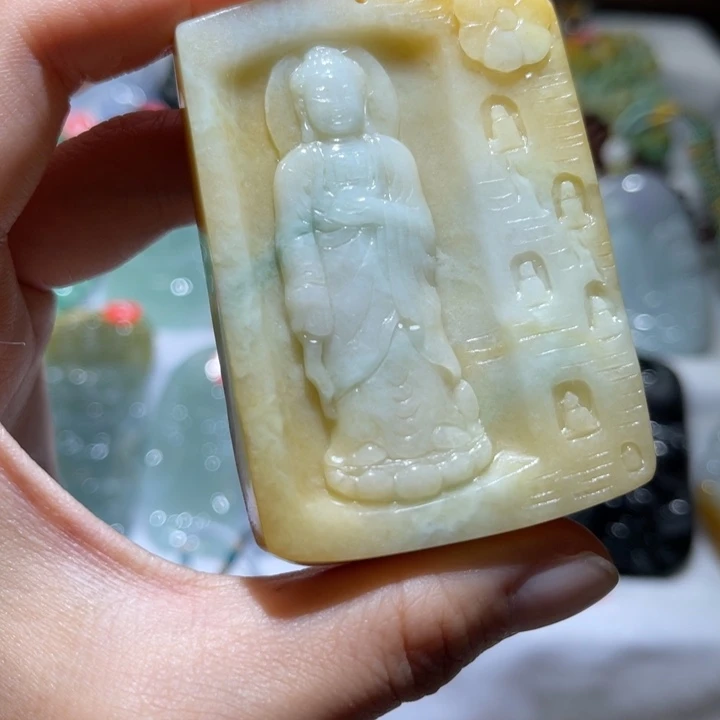 风***淡翡翠未镶嵌吊坠(不含链)