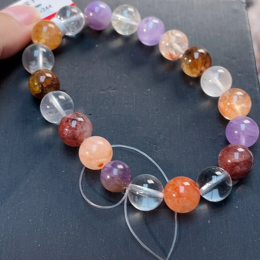 未镶嵌手串水晶多宝手串db244 78号