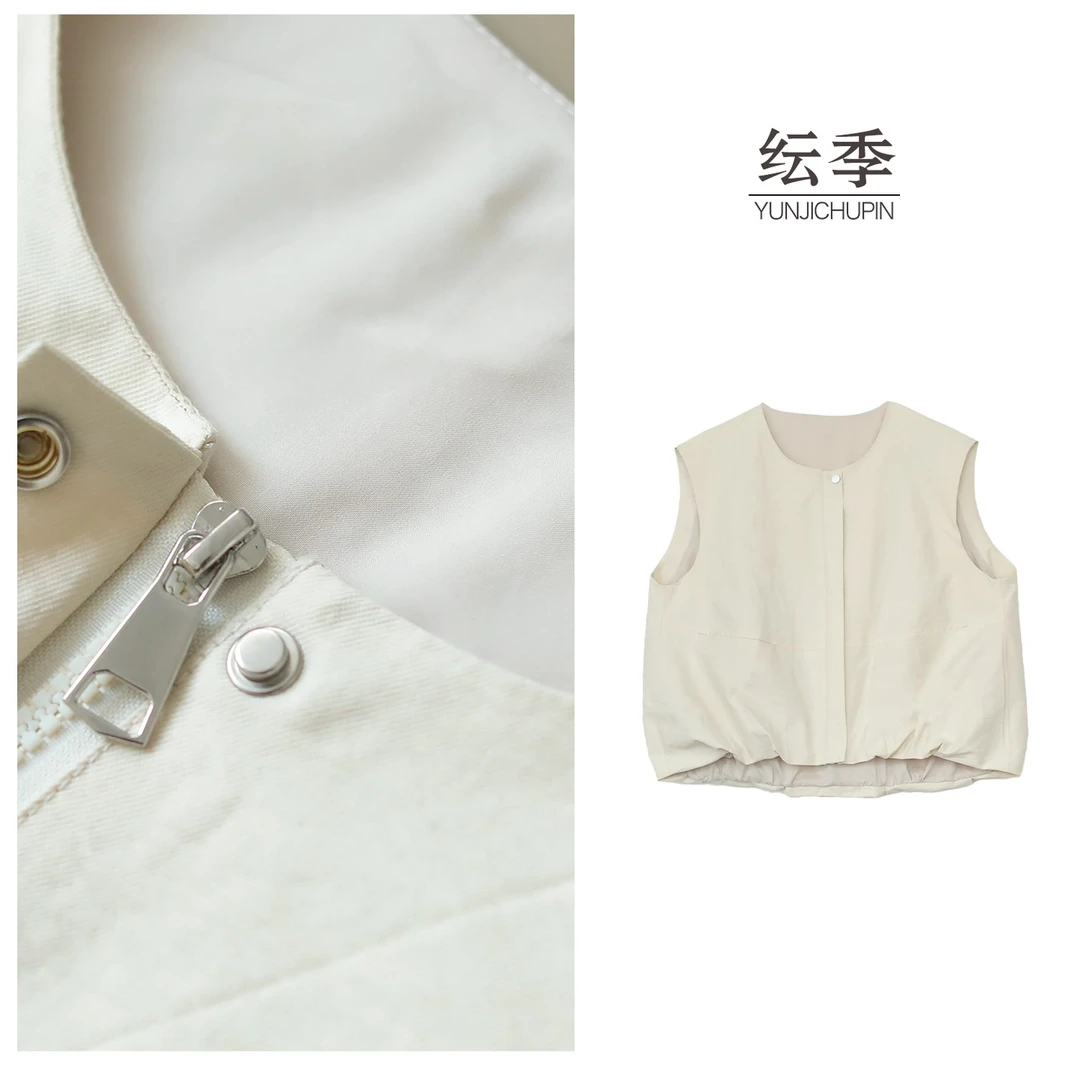 【米可原创】衣长56-62春款简约时尚休闲宽松马夹坎肩女D2591