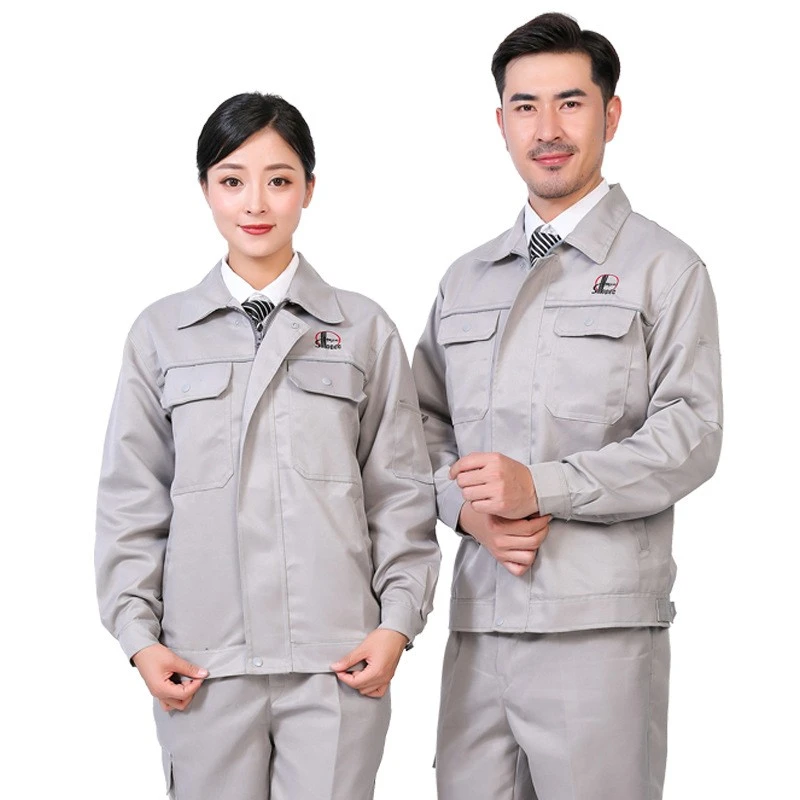 纯棉石化工作工装制服纯色中腰加油站上衣工服焊工人员工装套装