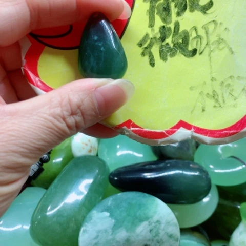 未镶嵌蛇纹石玉手把件