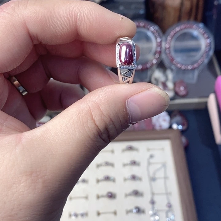 天然辰砂天然朱砂戒指29