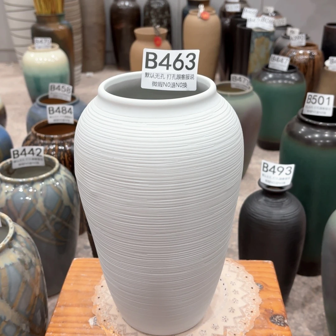 摆件瑕疵463 景德镇陶瓷花瓶高27口9.5