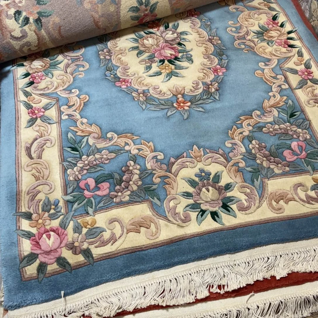 羊毛120×180手工羊毛床边毯
