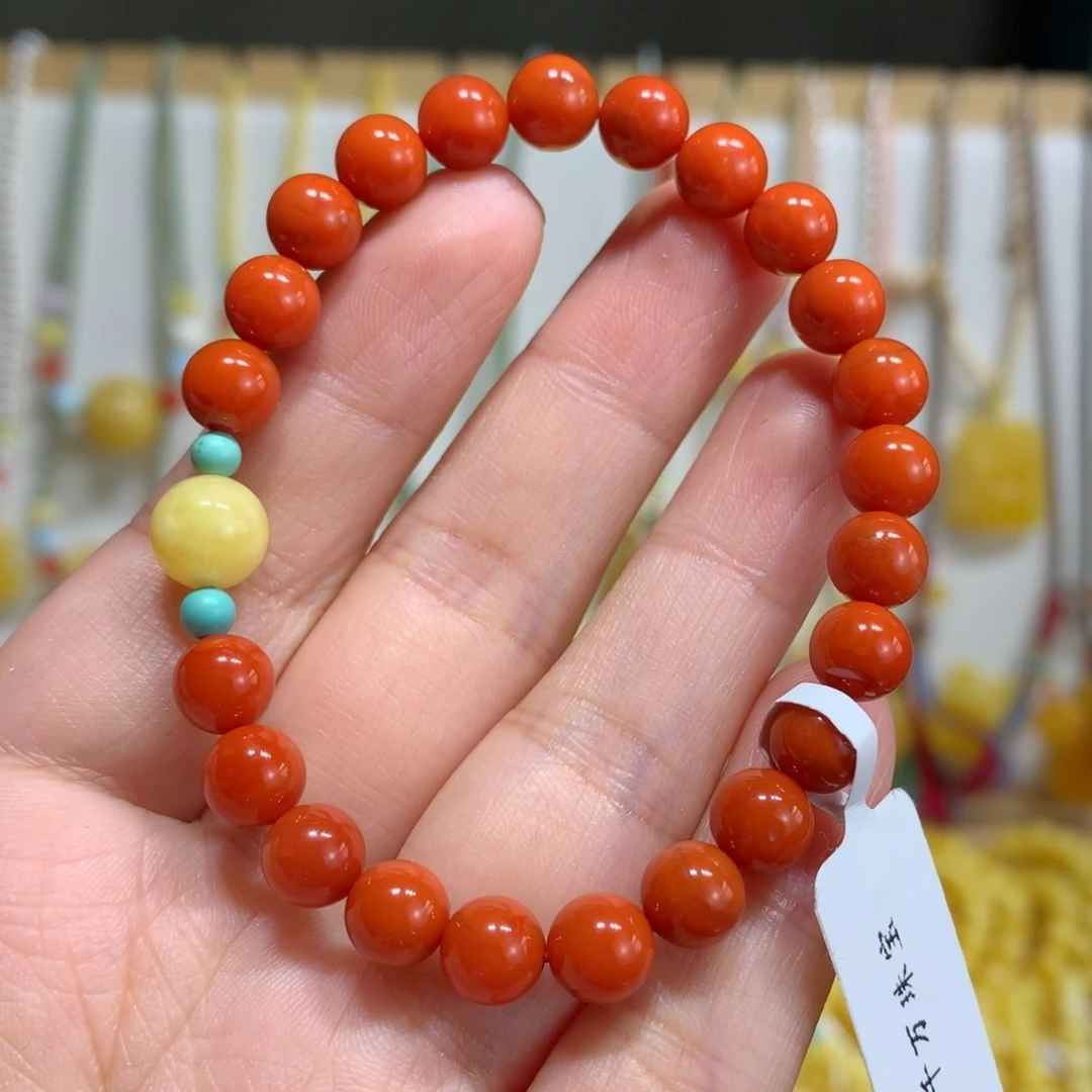 南红玛瑙手链未镶嵌7m m