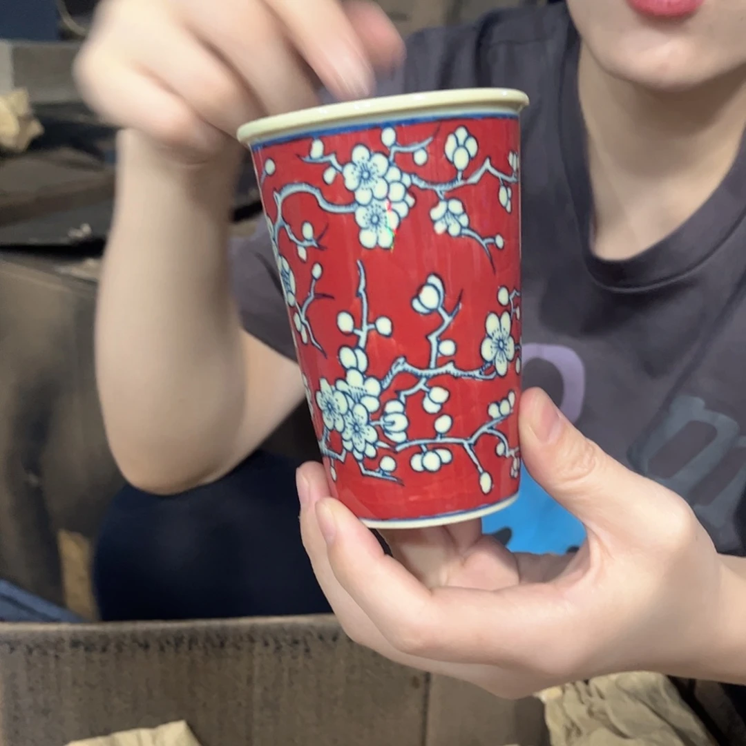 摆件//////景德镇陶瓷。杯。黄。