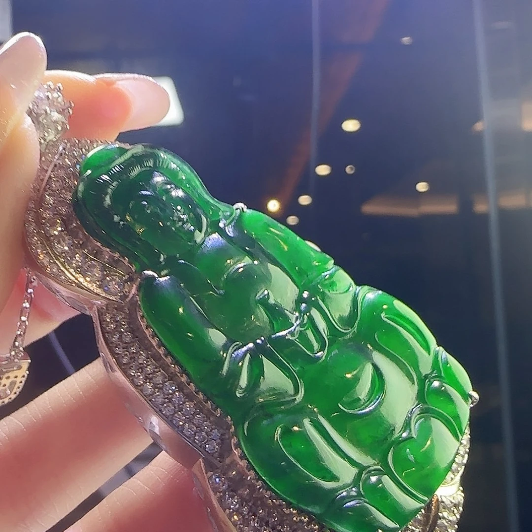 翡翠未镶嵌挂件桂花寂寞难耐你
