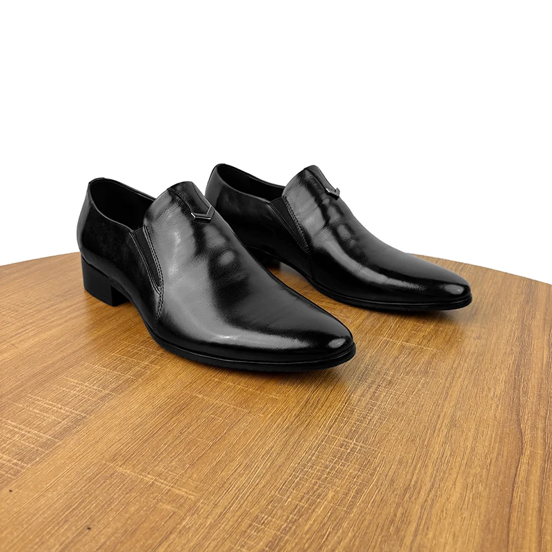 PLANET SUNNY新款时尚低帮男鞋手工鞋真牛皮舒适商务休闲尖头皮鞋