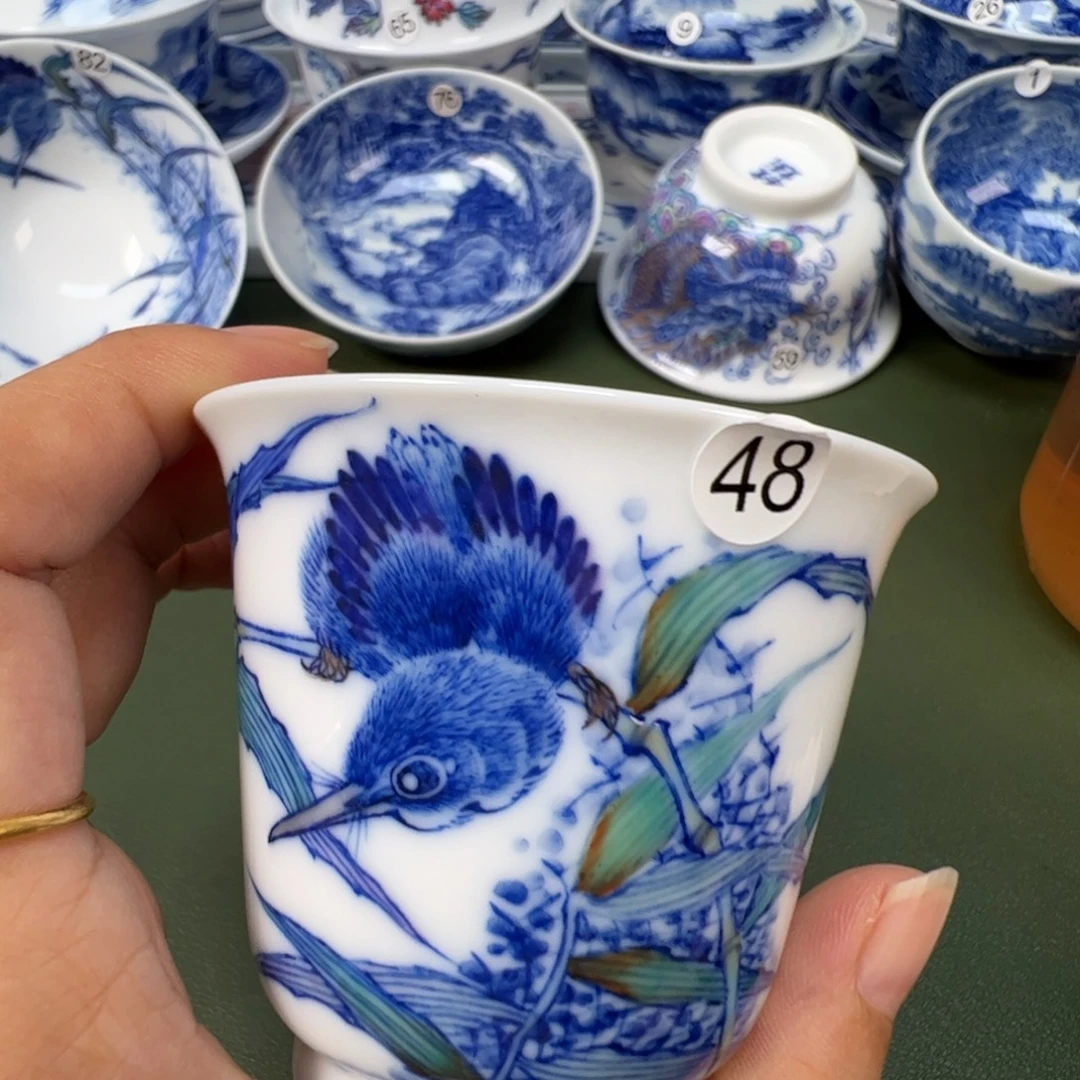 陶瓷景德镇纯手工纯手绘茶具木木48