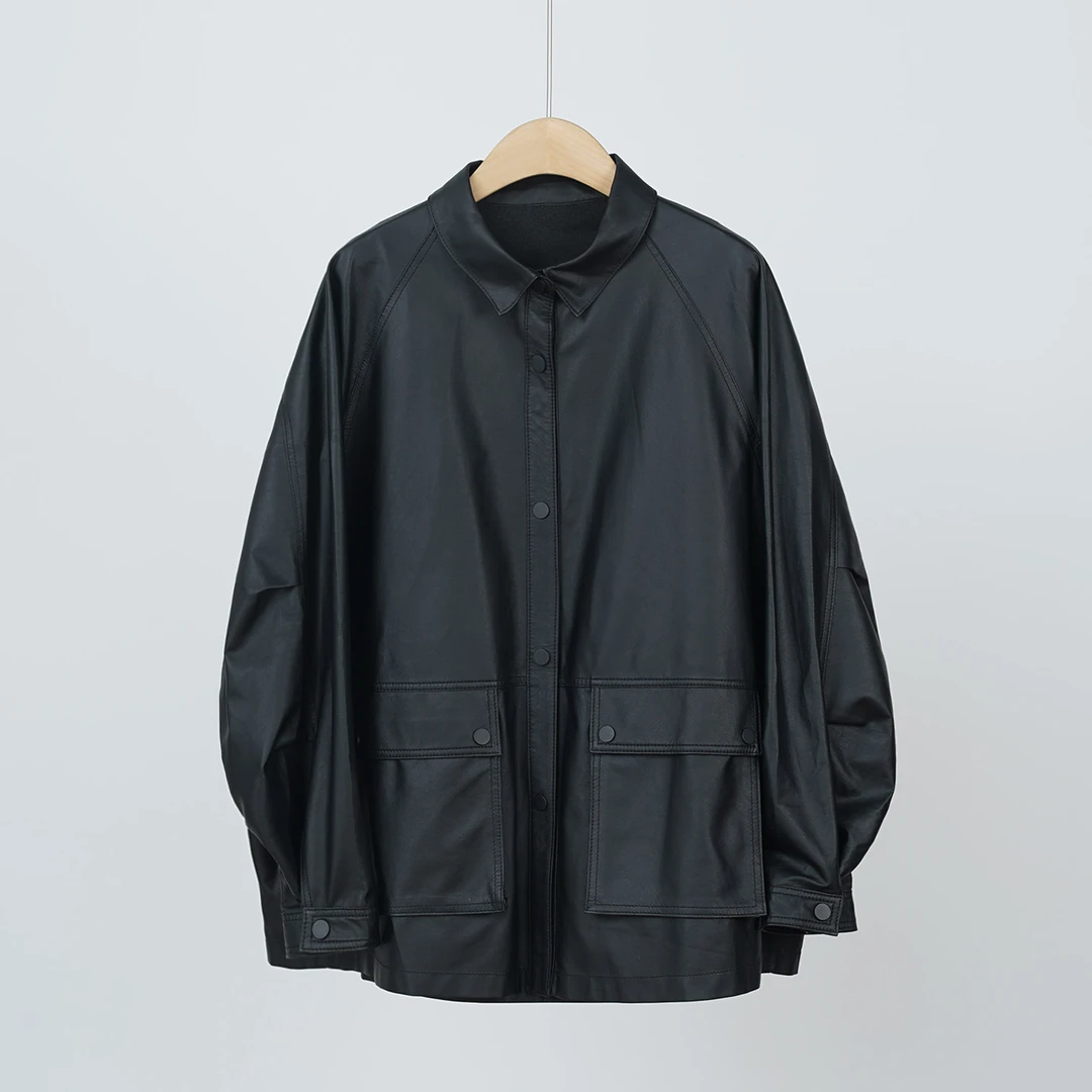 【高奢无补】ROW风0.25μm超薄100%植鞣绵羊皮女士皮衣外套（251475）